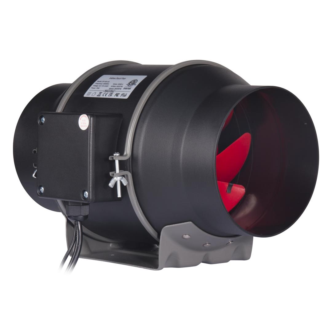 Effective airflow with inline fan fan turbine exhaust
